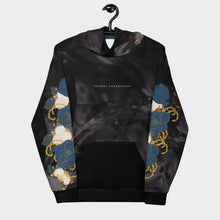 Load image into Gallery viewer, Black Water Floral Unisex Hoodie