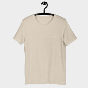 White Mini Logo Short-Sleeve Unisex T-Shirt/ +4 Colors