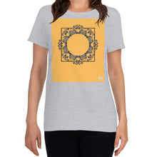 Load image into Gallery viewer, Gray Roses Scoop Neck Short Sleeve Tee/ +6 Colors
