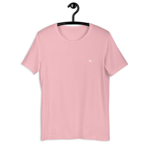 White Mini Logo Short-Sleeve Unisex T-Shirt/ +4 Colors